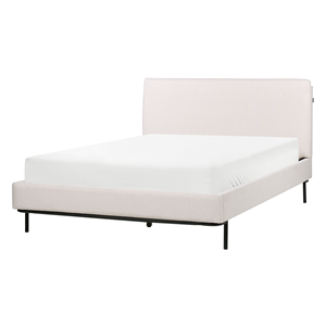 BELIANI Bed stof crème 140 x 200 cm CORIO