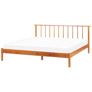 BELIANI Bed hout lichtbruin 180 x 200 cm BARRET II