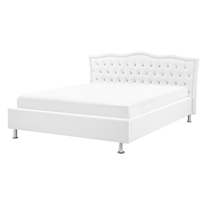 BELIANI Bed kunstleer wit 140 x 200 cm METZ