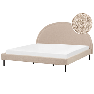 BELIANI Bed bouclé beige 180 x 200 cm MARGUT