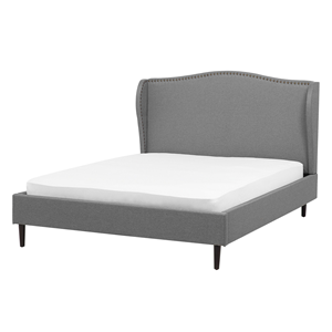 BELIANI Bed stof grijs 140 x 200 cm COLMAR