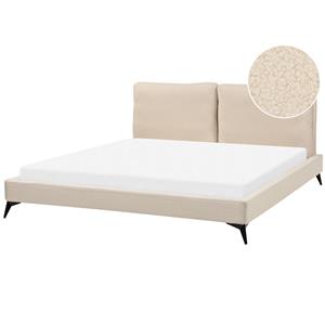 BELIANI Bed bouclé beige 180 x 200 cm MELLE