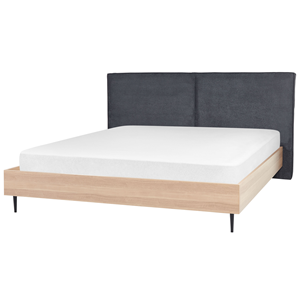 BELIANI Bed stof donkergrijs 180 x 200 cm IZERNORE