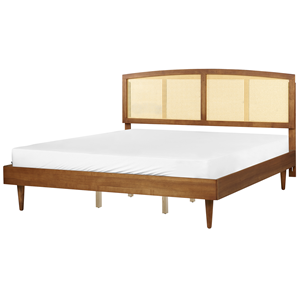 BELIANI Bed hout lichtbruin 180 x 200 cm VARZY