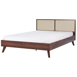 BELIANI Bed rotan donkerbruin 180 x 200 cm MONPAZIER