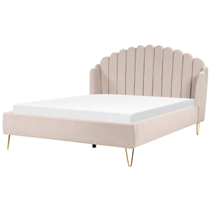 BELIANI Bed stof beige 180 x 200 cm AMBILLOU