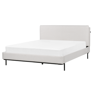 BELIANI Bed stof lichtgrijs 160 x 200 cm CORIO