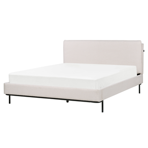 BELIANI Bed stof crème 160 x 200 cm CORIO