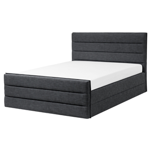 BELIANI Bed stof donkergrijs 160 x 200 cm VALBONNE