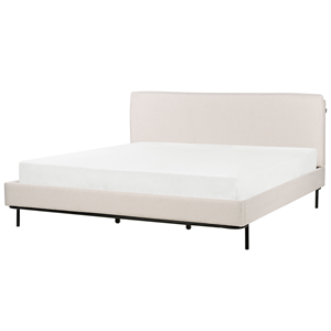 BELIANI Bed stof crème 180 x 200 cm CORIO