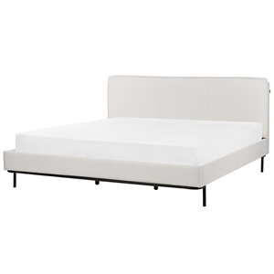 BELIANI Bed stof lichtgrijs 180 x 200 cm CORIO