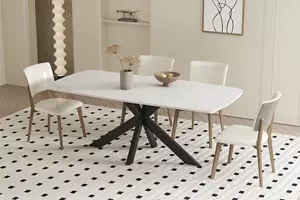 WOONENZO Deens ovaal eettafel Apollo - wit