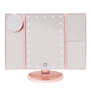UNIQ Hollywood trifold cosmetische spiegel met LED -licht