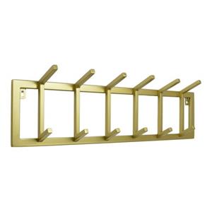 LOFT42 Kapstok Jaimy Single - Goud – Metaal – 6 Dubbele Haken - 80x24x12