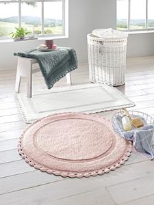 Heine home unisex Badmat roze Maat Ø 75 cm - rond