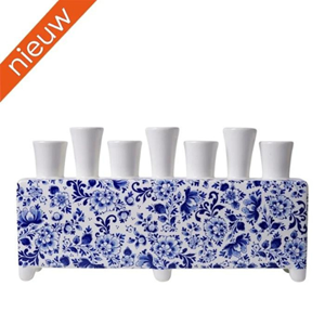 Heinen Delftsblauw Heinen Delfts Blauw Tulpenvaas Delfts blauw rechthoek