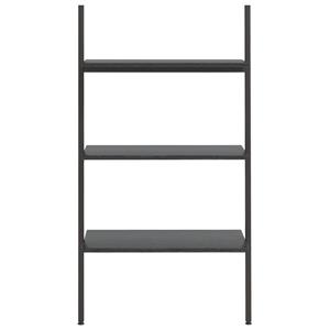 vidaXL Ladderrek met 3 schappen 64x34x116 cm zwart