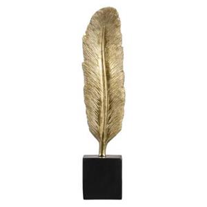 Leen Bakker Ornament Veer - Goud/Zwart - 27x5,5x4,5 cm