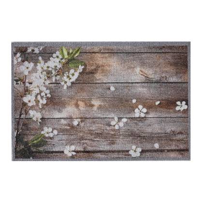 MD-Entree MD Entree - Schoonloopmat - Impression Flowers On Wood - 40 x 60 cm
