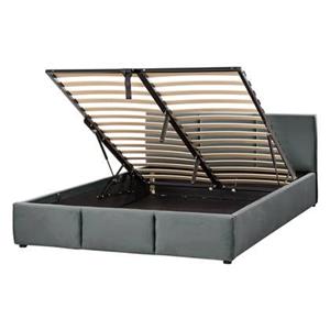 Beliani  BOUSSE - Boxspring - Grijs - 140 x 200 cm - Fluweel