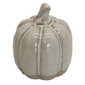 Clayre & Eef Decoratie Pompoen 7 cm Beige Porselein