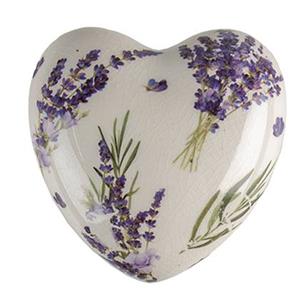 Decoratie 8x8x4 cm Paars Groen Keramiek Lavendel