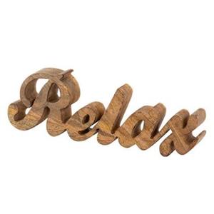 Sfeer voor jou SVJ 'Relax'' Decoratief - 3x28x9 cm - Mango Hout - Naturel