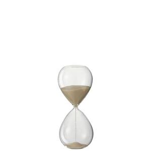 J-Line Zandloper Deco Glas|Zand Beige Small