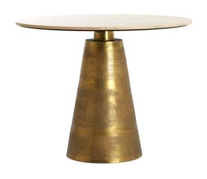 Light & Living Ronde Eettafel Ynez Travertin, 100cm - Goud