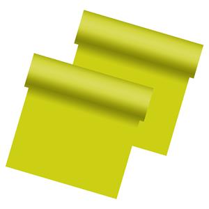 Duni tafelloper - 2x - papier - limegroen - 480 x cm -