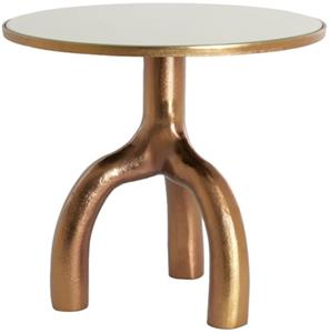Bijzettafel Mello - Glans Brn Brons+glas Taupe