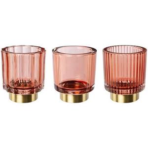Creativ deco Waxinelichthouder Kerst versiering (3 stuks)