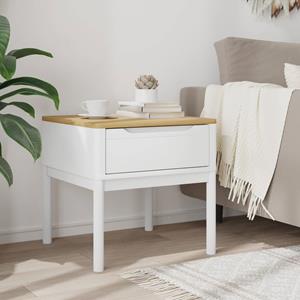 vidaXL Lamptafel FLORO 55x55x54 cm massief grenenhout wit