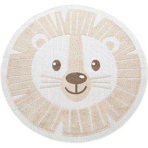 Paco Home Kindervloerkleed Tweet 464 Platweefsel, reliëfeffect, motief leeuw, geschikt voor binnen en buiten