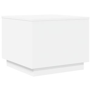 vidaXL Salontafel met LED-verlichting 50x50x40 cm wit