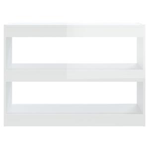 vidaXL Boekenkast/kamerscherm 100x30x72 cm hoogglans wit