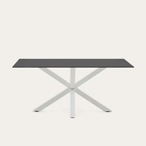 Kave Home Eettafel Argo Glas, 160 x 90cm - Zwart