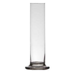 Merkloos Transparante luxe stijlvolle smalle 1 bloem vaas/vazen van glas 30 x 6 cm -