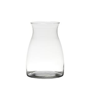Merkloos Transparante home-basics vaas/vazen van glas 20 x 14 cm -