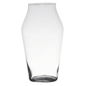 Merkloos Transparante home-basics vaas/vazen van glas 25 x 16 cm -