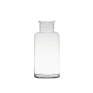Hakbijl Glass Transparante home-basics vaas/vazen van glas 35 x 16 cm -