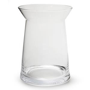 Merkloos Transparante trechter vaas/vazen van glas 23 x 30 cm -