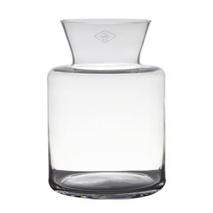 Merkloos Transparante luxe vaas/vazen van glas 27 x 19 cm -