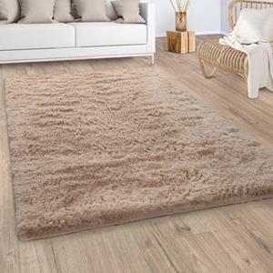 Paco Home Hoogpolig vloerkleed Silky 591 Unikleuren, bijzonder zacht en behaaglijk