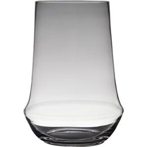 Merkloos Transparante luxe grote vaas/vazen van glas 35 x 25 cm -
