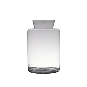 Merkloos Transparante luxe grote vaas/vazen van glas 45 x 29 cm -
