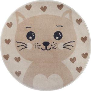 Kinderteppich Adventures Cat, HANSE Home, rund, Höhe: 8 mm, Spielteppich, weich, Kinderzimmer, Kurzflor, Spielunterlage, Teppich