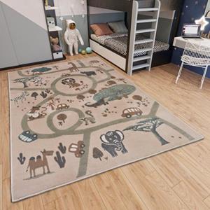 HANSE Home Kinderteppich "Adventures Animal Park", rechteckig, Spielteppich, weich, Kinderzimmer, Kurzflor, Spielunterlage, Teppich