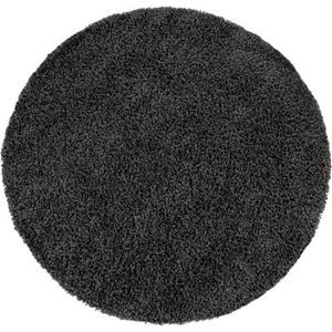 Hochflor-Teppich Sky 250, Paco Home, rund, Höhe: 34 mm, gewebt, Uni Farben, intensive Farbbrillanz