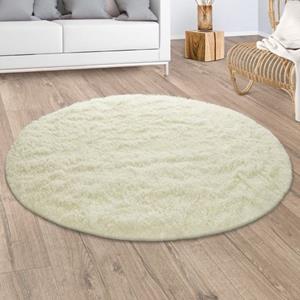 Paco Home Hochflor-Teppich "Silky 591", rund, Uni Farben, besonders weich und kuschelig